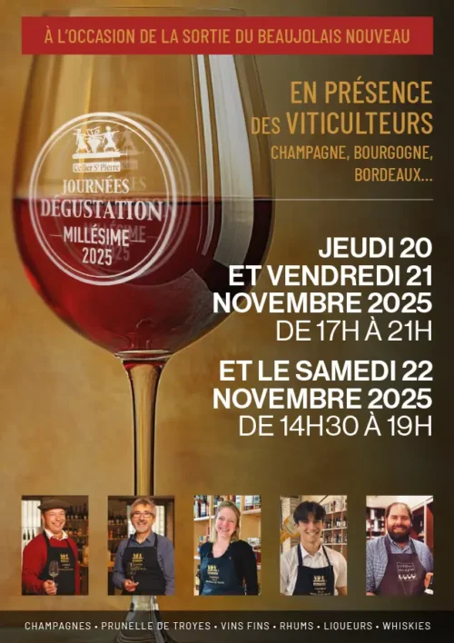 Journées Dégustation – Millésime 2025 à l’occasion de la sortie du Beaujolais Nouveau