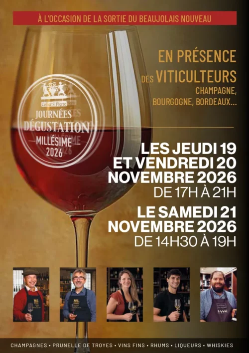 Journées Dégustation – Millésime 2026 à l’occasion de la sortie du Beaujolais Nouveau